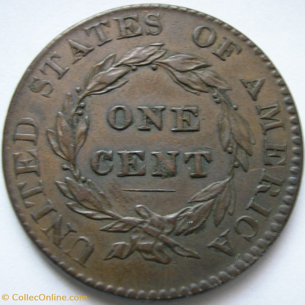 monnaies monde etats unis 1822 one cent ex 2