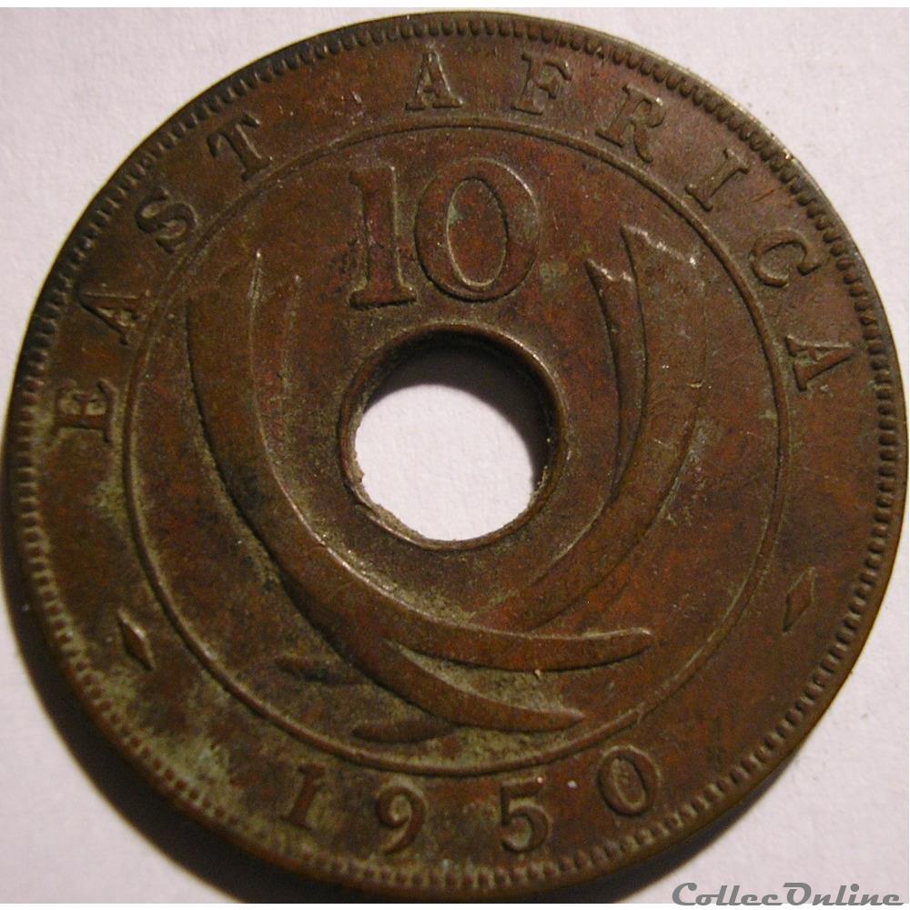 monnaie monde kenya george vi 10 cents 1950 east africa