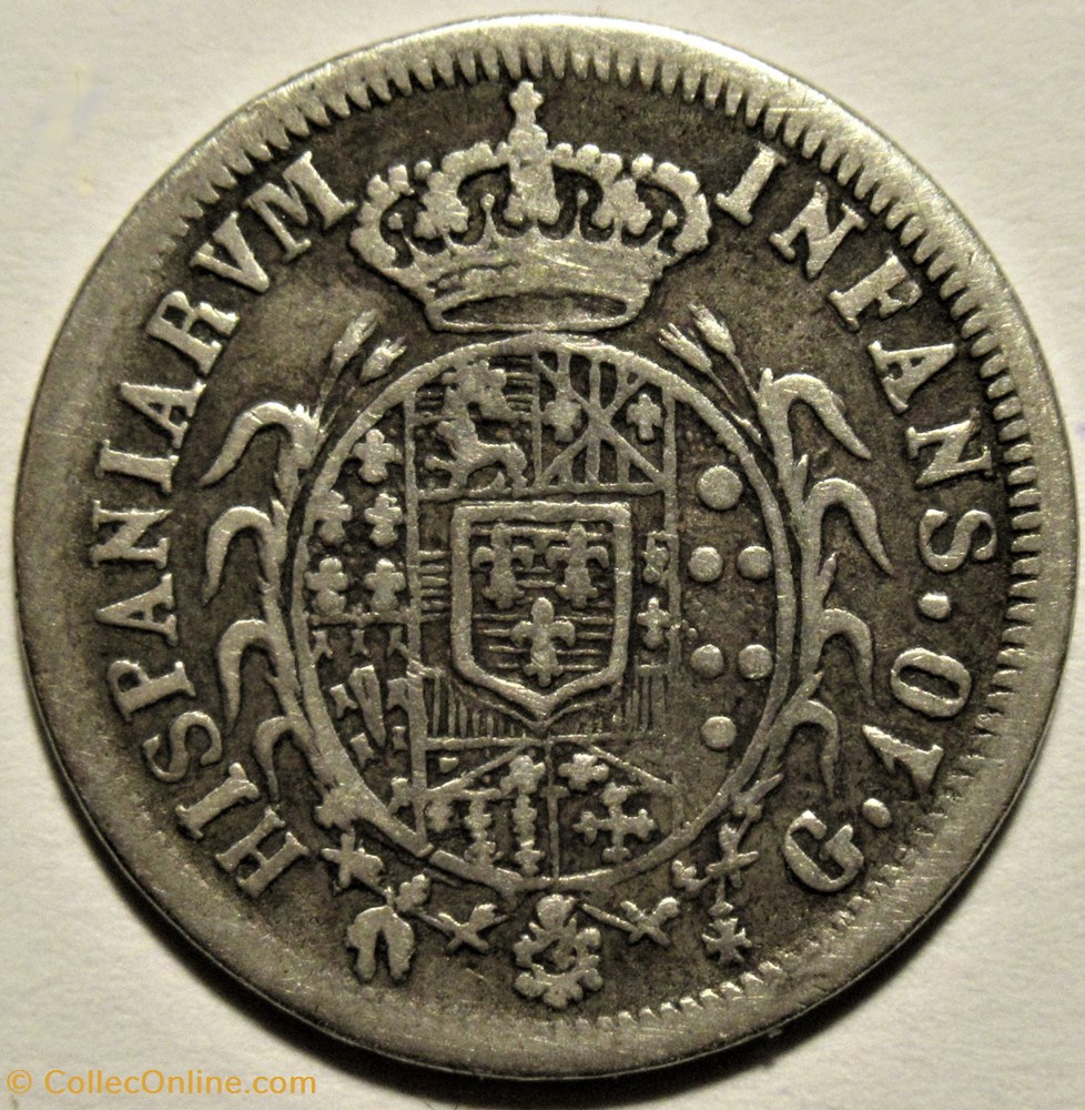 1818 Royaume des Deux-Siciles, 10 Grana - Ferdinando I de Bourbon-Siciles 3 monnaies monde italie 1818 royaume des deux siciles 10 grana ferdinando i de bourbon siciles