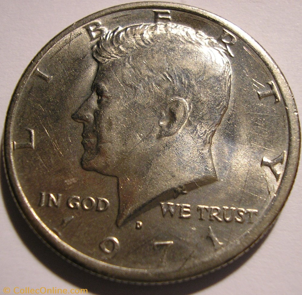 1971 Denver Half Dollar monnaie monde etat uni 1971 denver half dollar