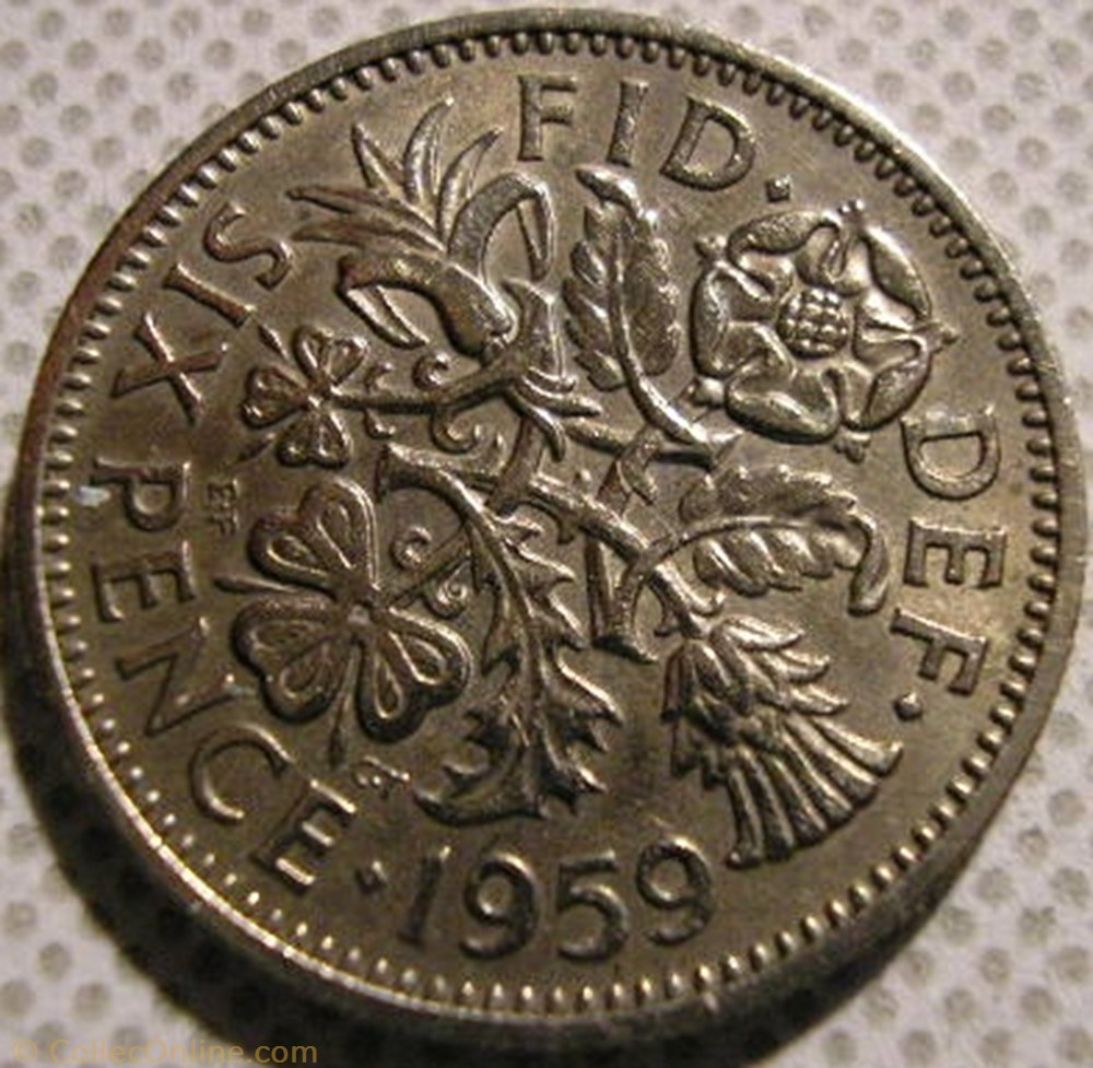 Elizabeth II - 6 Pence 1959 - UK monnaie monde royaume uni elizabeth ii 6 pence 1959 uk
