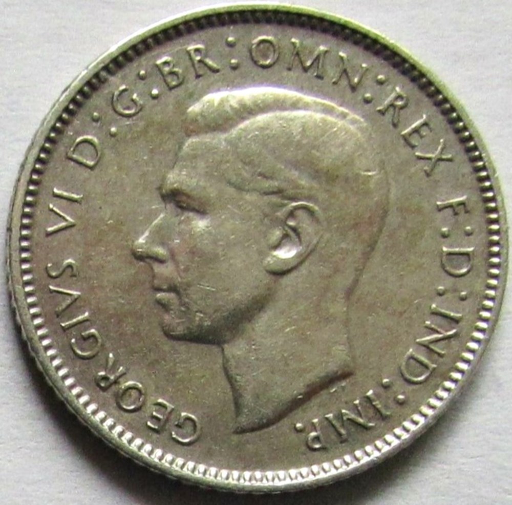 George VI - 6 Pence 1944 S - Australia monnaies monde australie george vi 6 pence 1944 s australia
