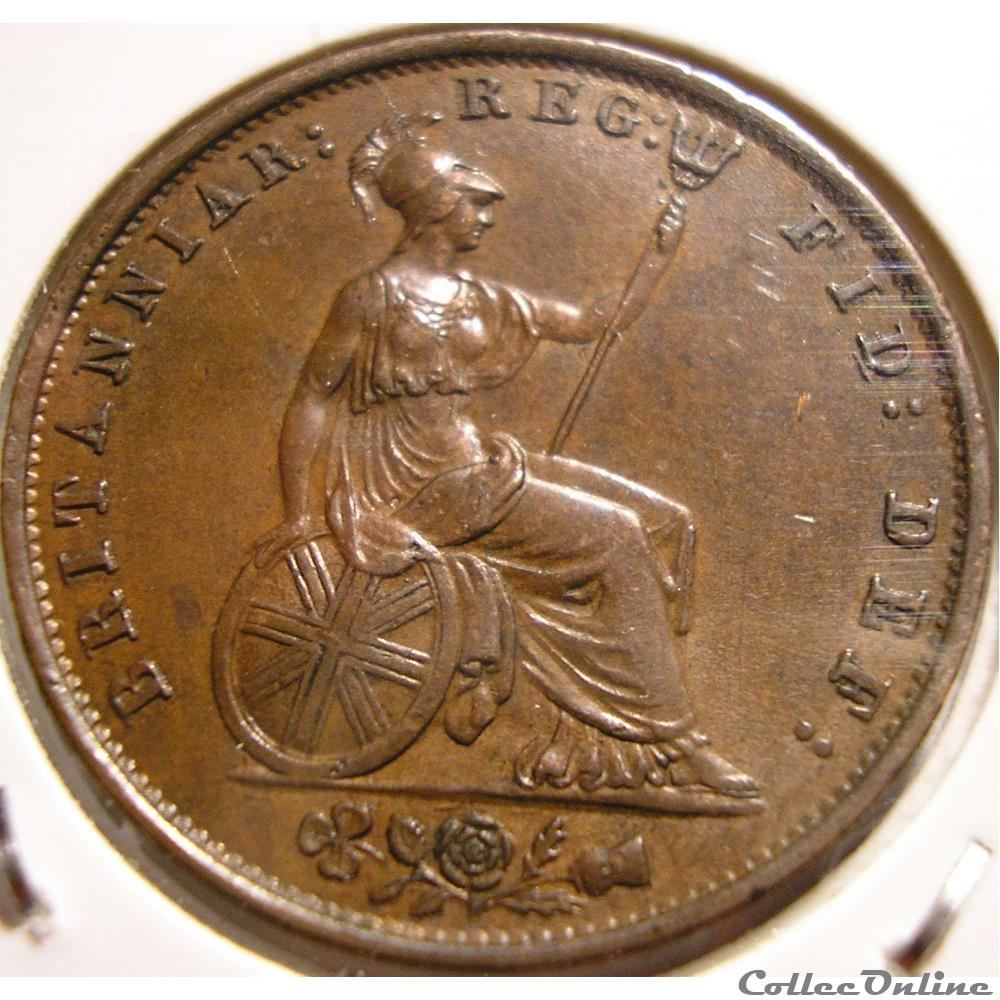 monnaie monde royaume uni victoria halfpenny 1853 kingdom of great britain