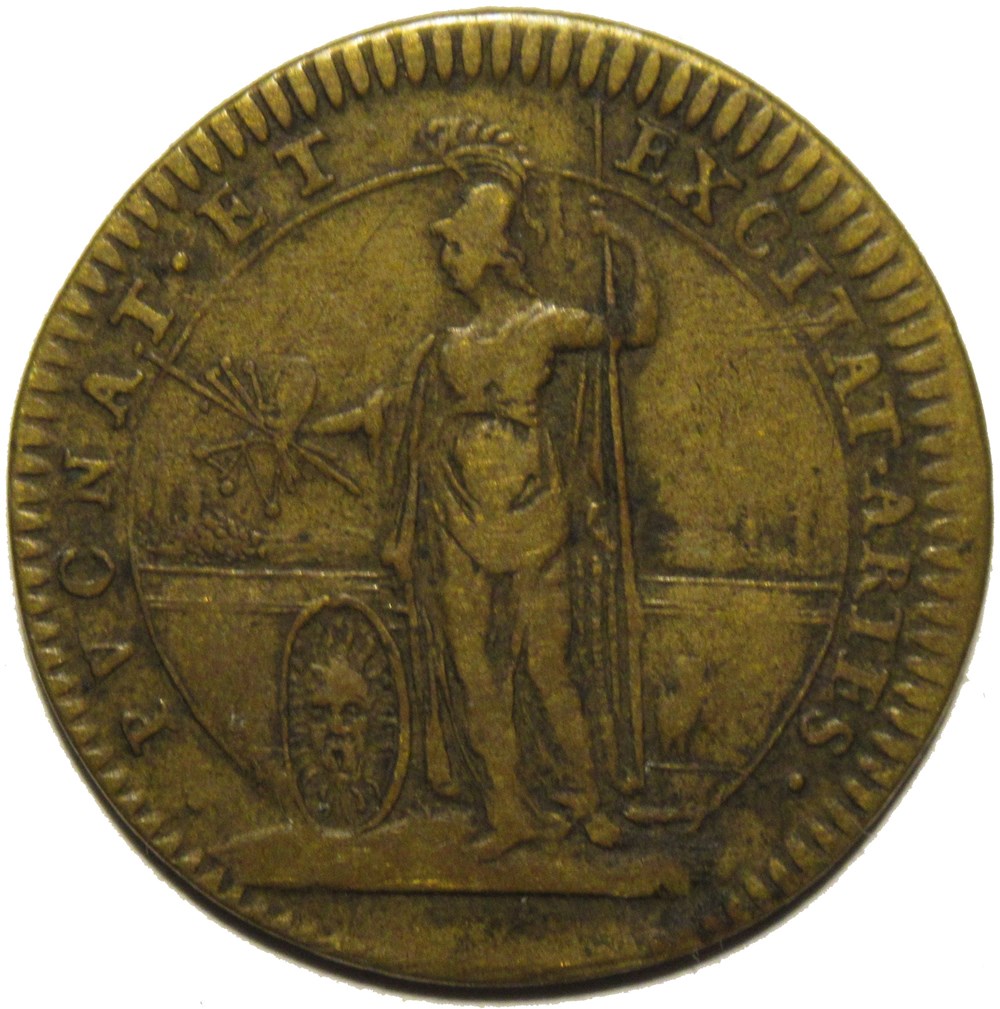 Louis XIV & Marie-Thérèse d'Autriche - 1660 Jeton - Minerve monnaies paranumismatique jetons poids louis xiv marie therese autriche 1660 jeton minerve