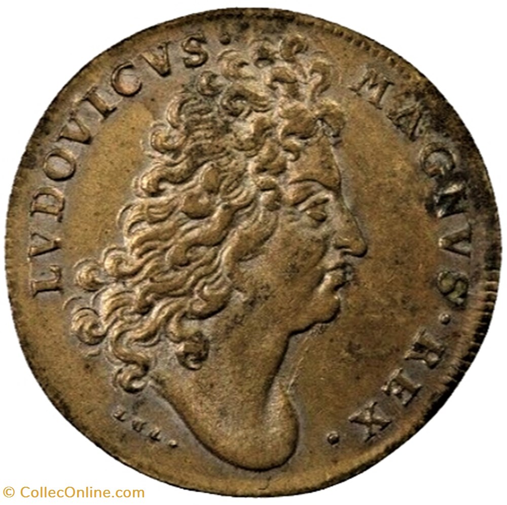 Louis XIV - c.1696 Jeton Minerve, Armis Nunc Tota 2 monnaies jetons mereaux louis xiv c 1696 jeton minerve armis nunc tota