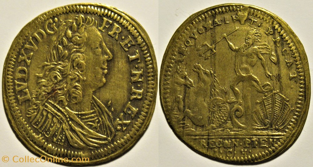 Louis XV - c.1750, Marine - Rechenpfennig par J.G. Holtzey monnaies paranumismatique jetons poids louis xv c 1750 marine rechenpfennig par j g holtzey