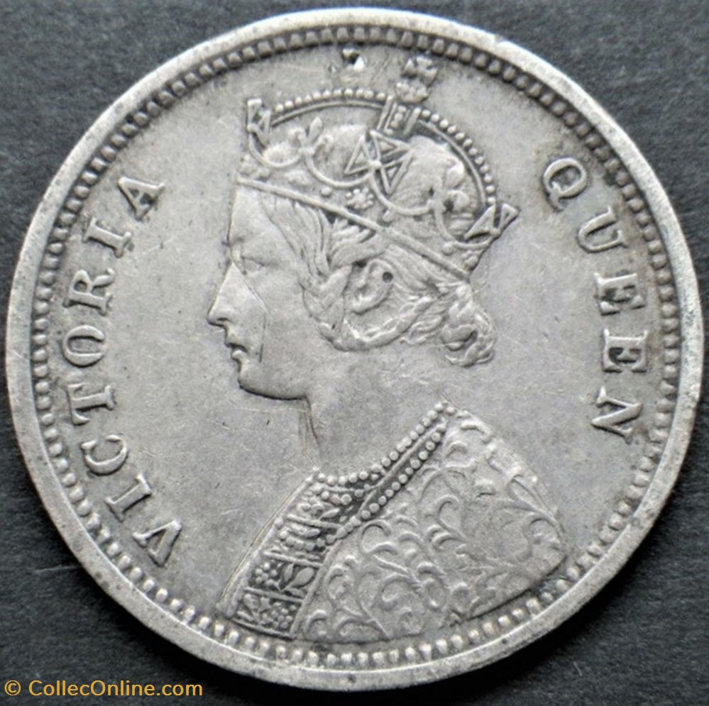 monnaie monde inde victoria 1 4 rupee 1862 madras british india