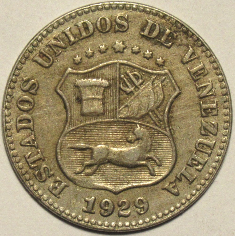 Venezuela - 5 Céntimos 1929 monnaies monde venezuela 5 centimos 1929