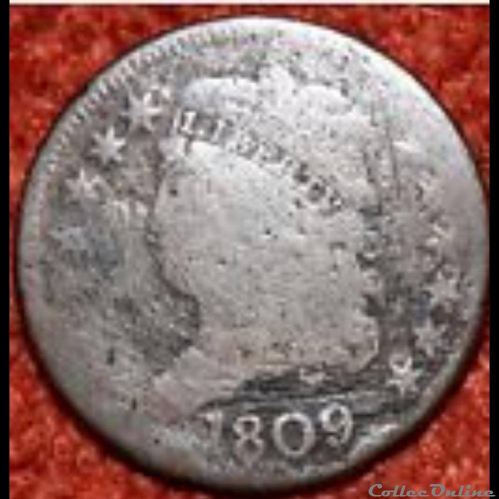 1809 Classic Head Half Cent monnaie monde etat uni 1809 classic head half cent