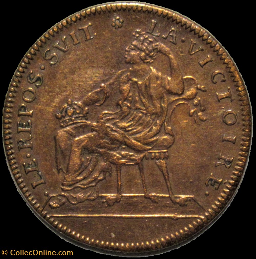 Louis XIV - c.1684, La Paix de Ratisbonne - Jeton de L.G. Lauffer monnaies paranumismatique jetons poids louis xiv c 1684 la paix de ratisbonne jeton de l g lauffer
