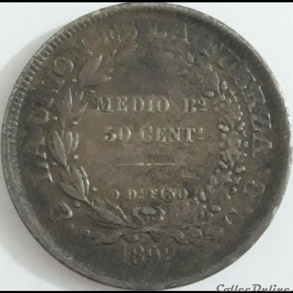 1898 Potosi - 50 Centavos monnaies monde bolivie 1898 potosi 50 centavos