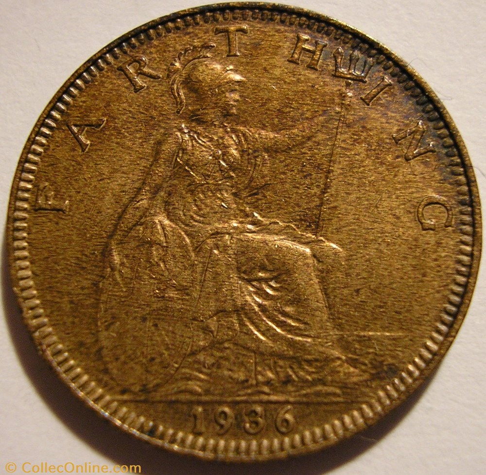 George V - Farthing 1936 - Great Britain monnaies monde royaume uni george v farthing 1936 great britain
