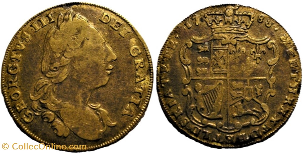George III - Half Guinea Token 1783 - Great Britain monnaie jeton mereaux george iii half guinea token 1783 great britain