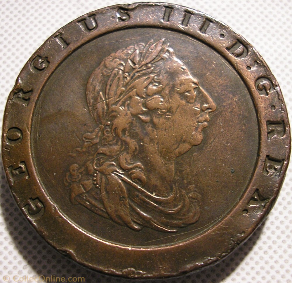 George III - 2 Pence "Cartwheel" 1797 Great Britain monnaies monde royaume uni george iii 2 pence cartwheel 1797 great britain