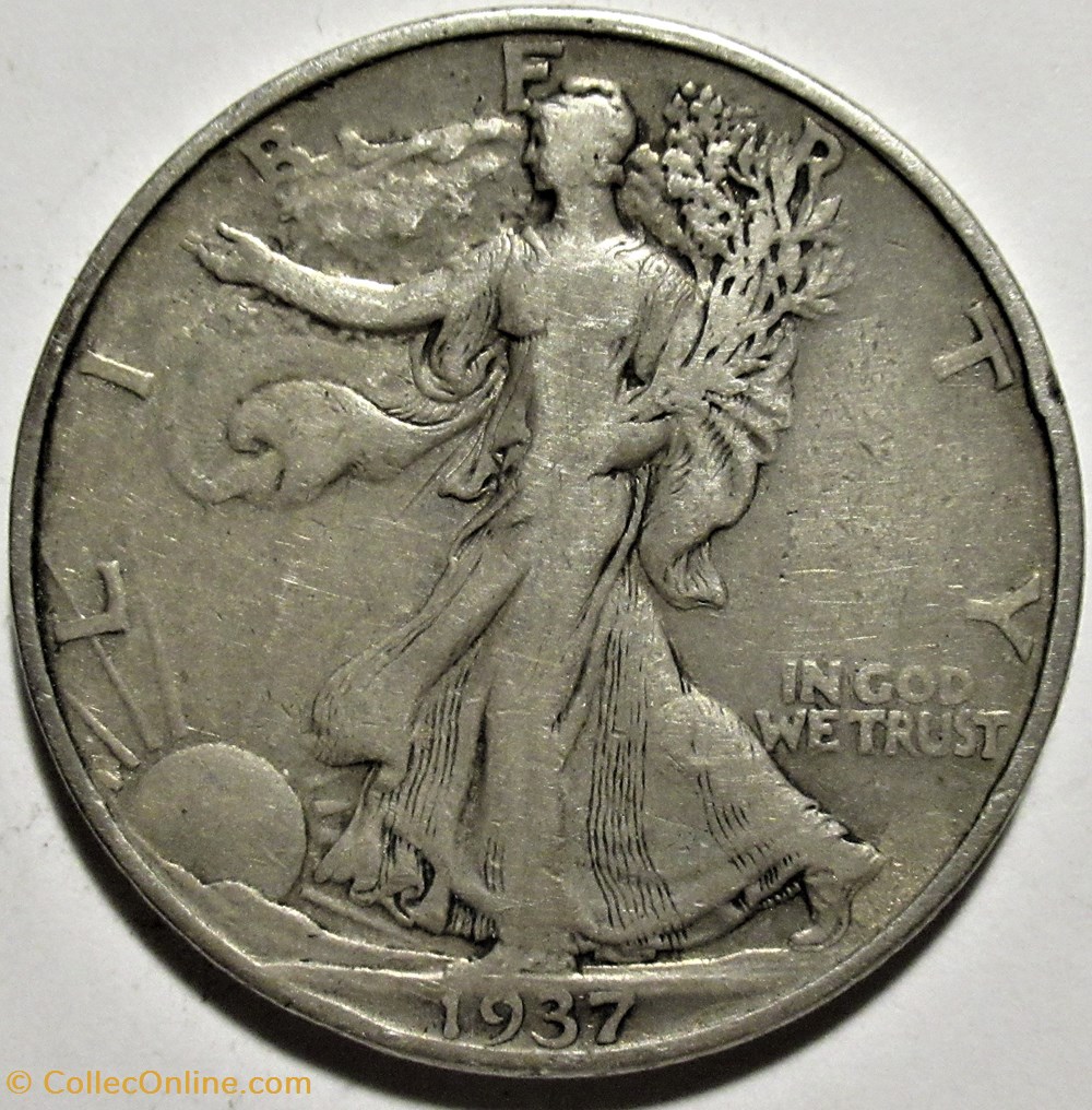 1937 Denver Half Dollar monnaies monde etats unis 1937 denver half dollar