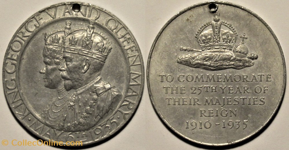 medailles royaume uni george v mary 1910 1935 silver jubilee medal