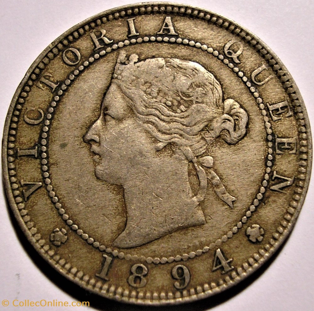 Victoria - One Penny 1894 - Jamaica Island monnaies monde jamaique victoria one penny 1894 jamaica island