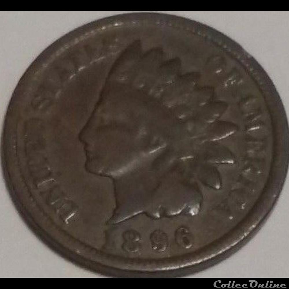 1896 One Cent (ex.2) monnaie monde etat uni 1896 one cent ex 2