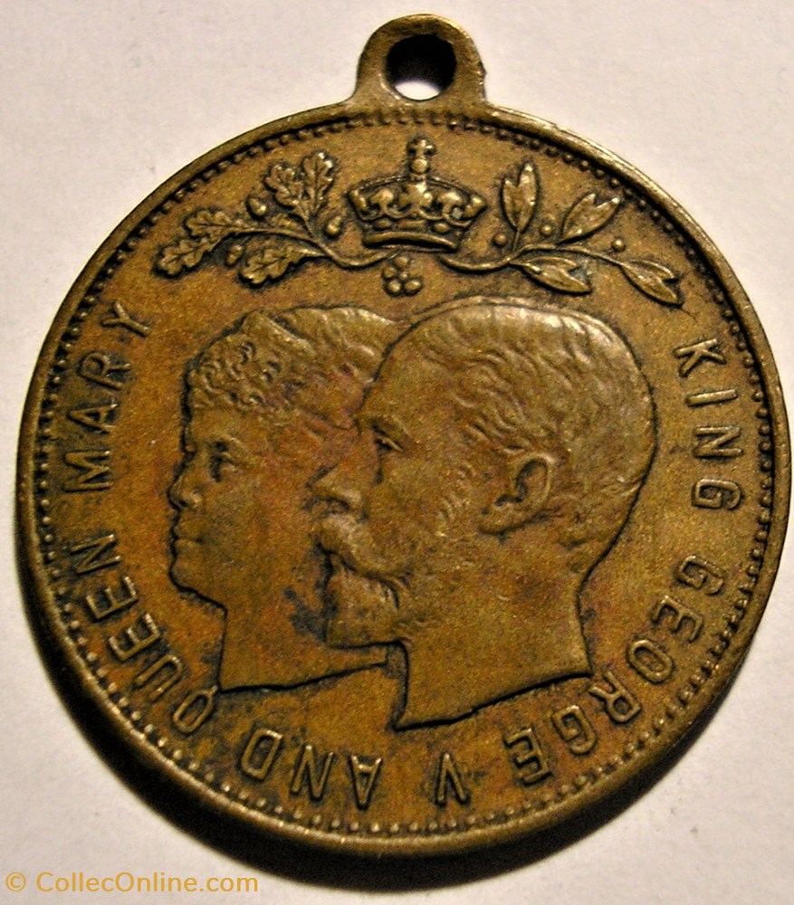 George V & Mary - Royal Visit 1920' 2 medaille royaume uni george v mary royal visit 192