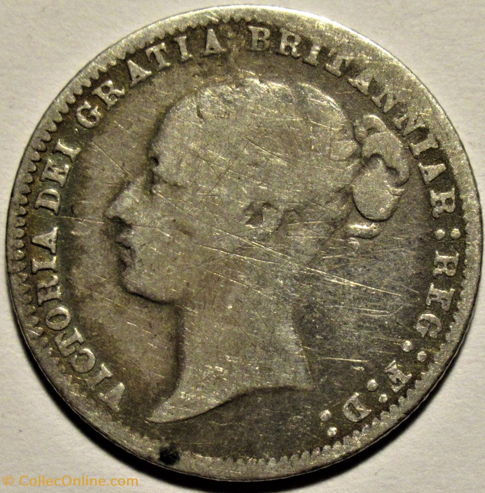 Victoria - Sixpence 1879 Kingdom of Great Britain 2 monnaies monde royaume uni victoria sixpence 1879 kingdom of great britain