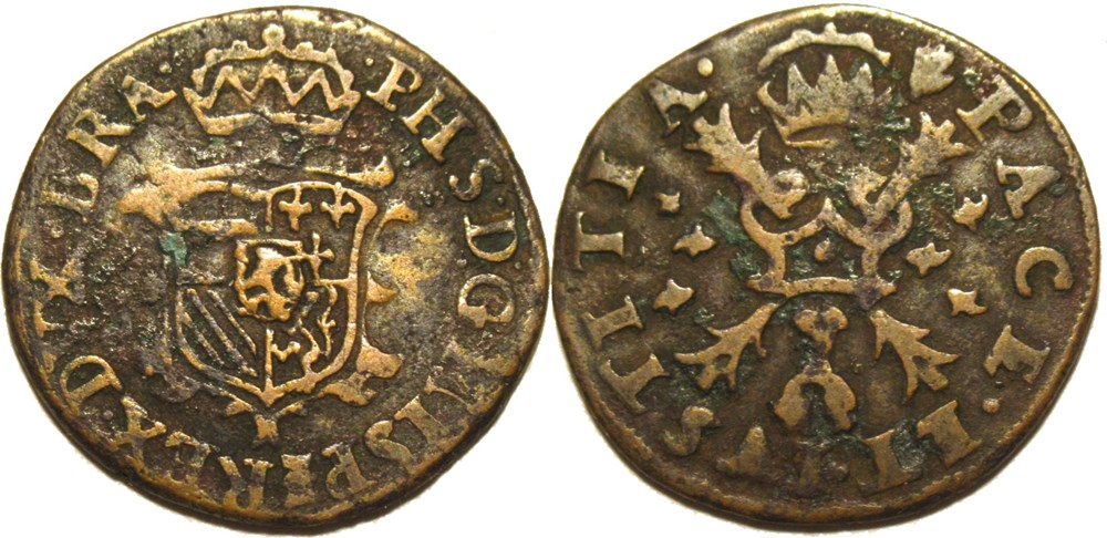 Philip II of Spain - 1/2 Liard or Gigot, States in revolt - Antwerp, Brabant monnaies europe medievale pays bas espagnols philip ii of spain 1 2 liard or gigot states in revolt antwerp brabant