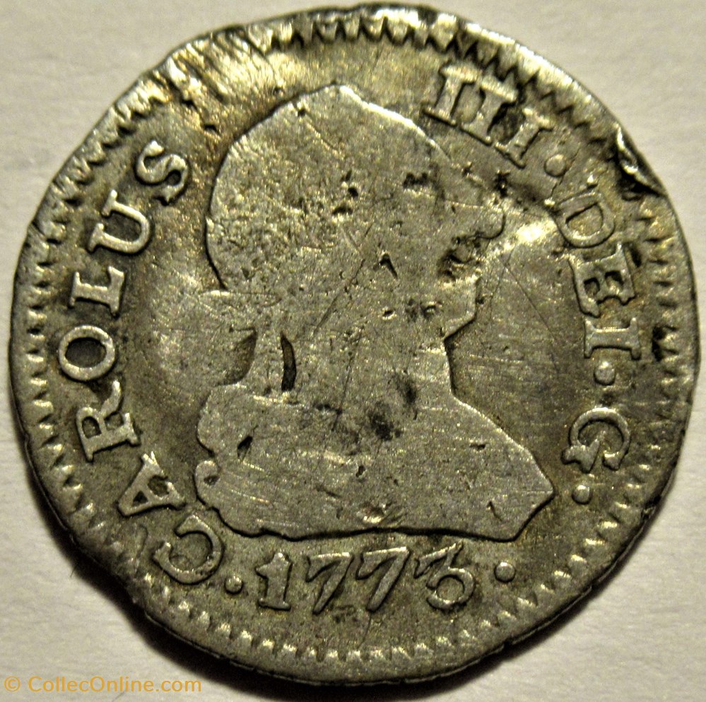 1773 Sevilla, 1/2 Real - Carlos III d'Espagne 2 monnaies europe medievale royaume d 1773 sevilla 1 2 real carlos iii espagne