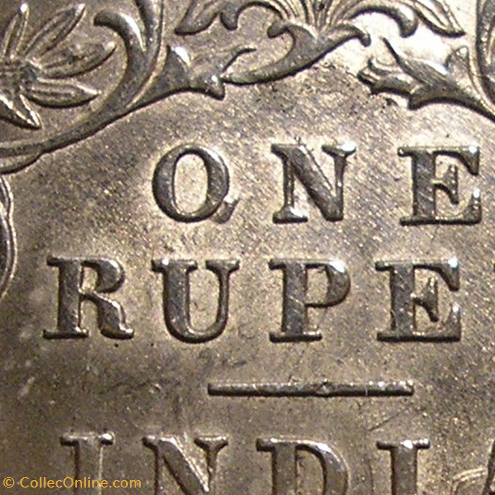 Victoria - One Rupee 1901 Calcutta - British India 4 monnaies monde inde victoria one rupee 1901 calcutta british india
