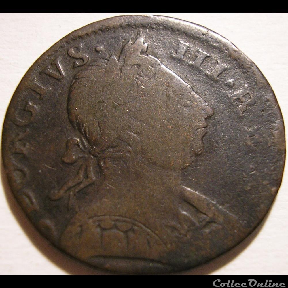 1775 Half Penny No Regal - George III of Great Britain