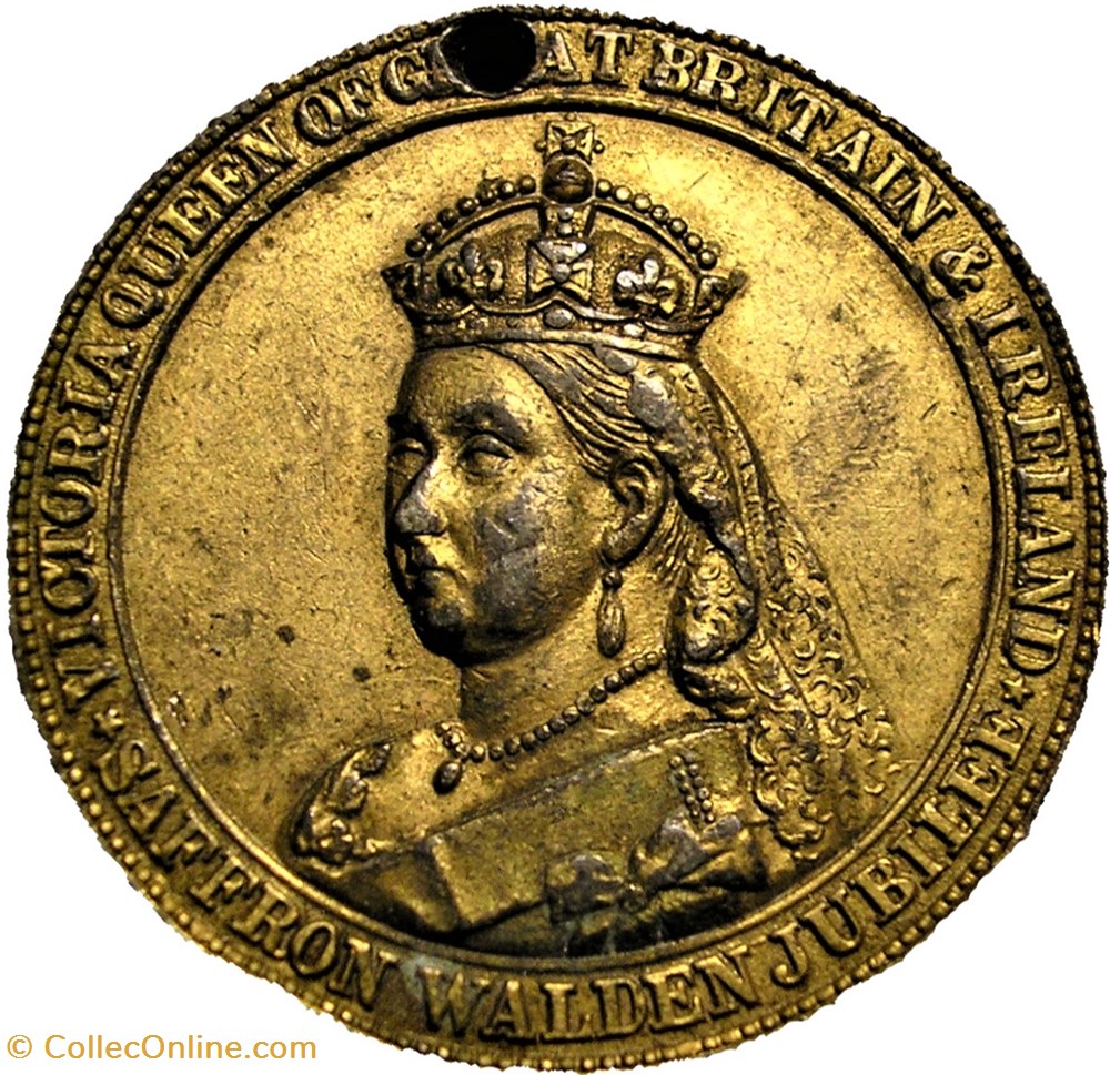 medaille royaume uni victoria 1887 golden jubilee medal saffron walden great britain