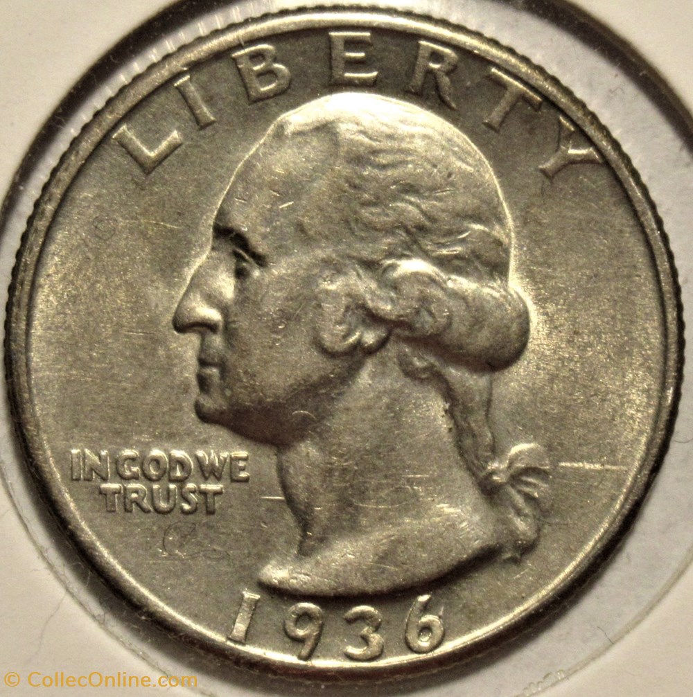 1936 Quarter Dollar - Error monnaies monde etats unis 1936 quarter dollar error