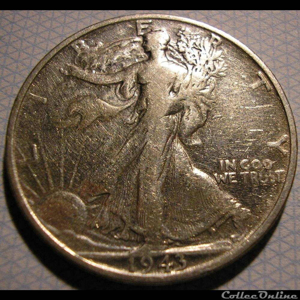 monnaie monde etat uni 1943 san francisco half