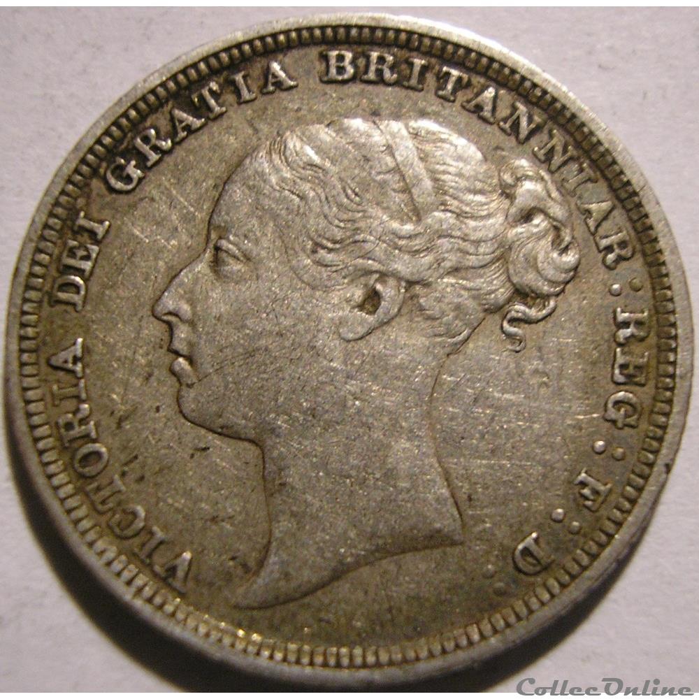 Victoria - Sixpence 1885 Kingdom of Great Britain monnaies monde royaume uni victoria sixpence 1885 kingdom of great britain