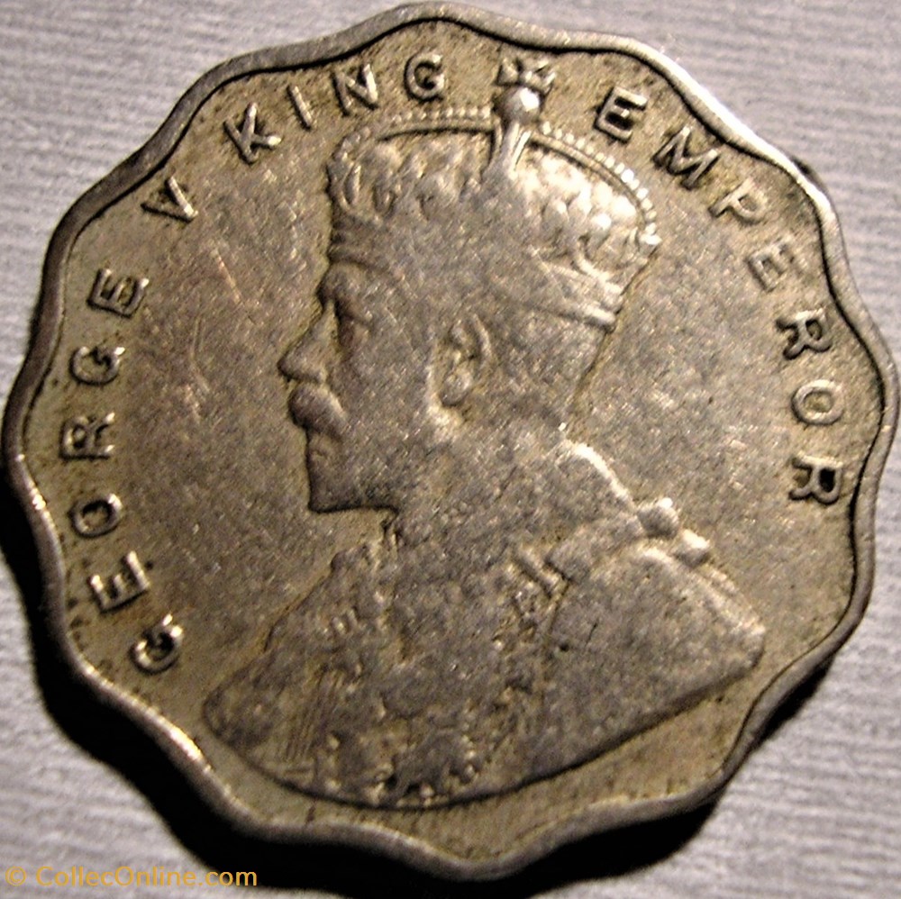 George V - 1 Anna 1918 Bombay - British India monnaie monde inde george v 1 anna 1918 bombay british india