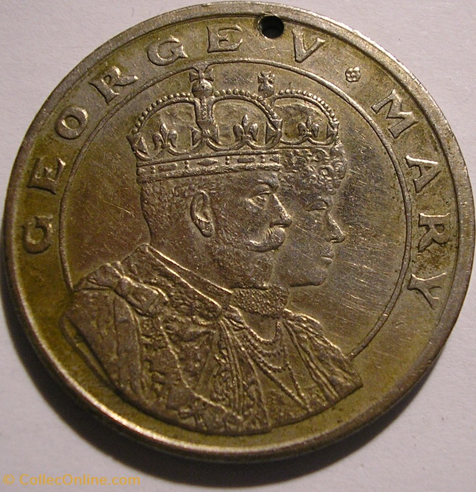George V & Mary - 1911 Coronation - Delhi, British India 2 medaille royaume uni george v mary 1911 coronation delhi british india