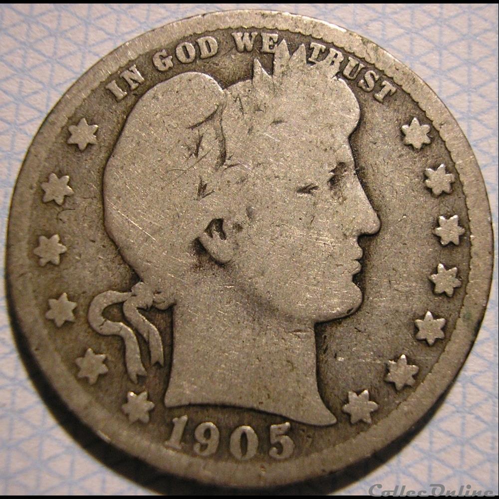 1905 San Francisco Quarter $ monnaie monde etat uni 1905 san francisco quarter