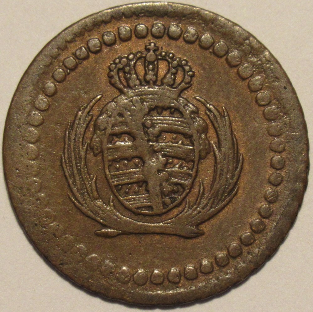 Friedrich August I - 1 Pfennig 1807, Kingdom of Saxony monnaies europe medievale saint empire romain germanique friedrich august i 1 pfennig 1807 kingdom of saxony