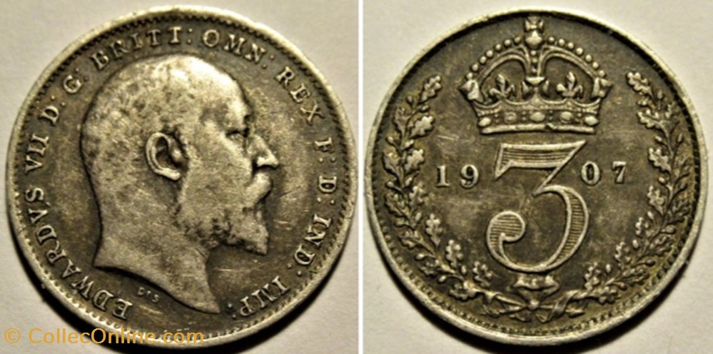 Edward VII - 3 Pence 1907 - United Kingdom monnaies monde royaume edward vii 3 pence 1907 united kingdom