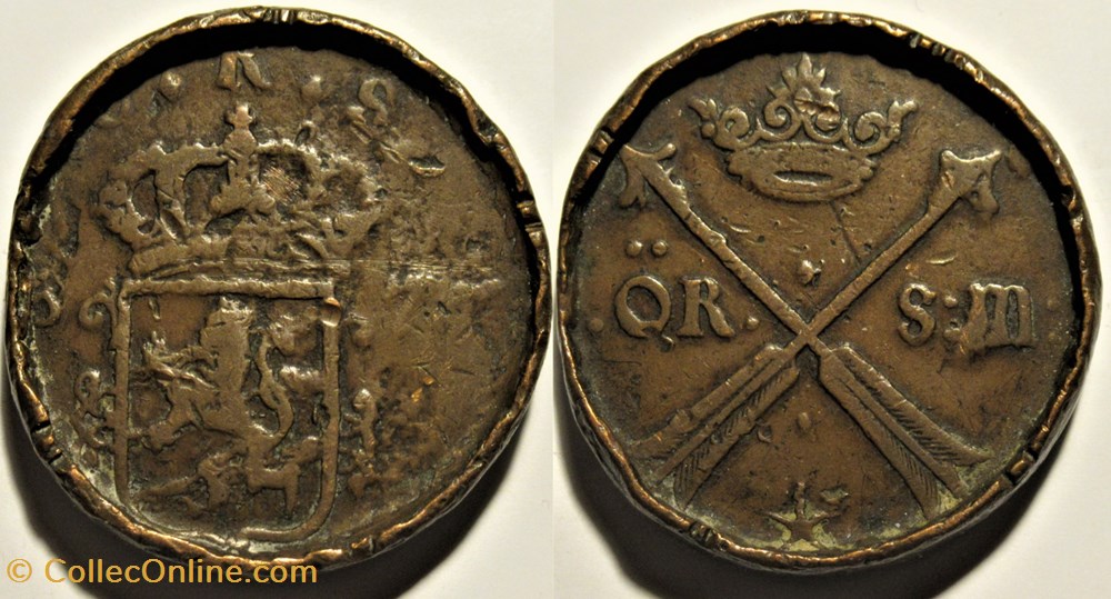 Karl XI of Sweden - 1 Öre Silvermynt 1677 monnaies monde suede karl xi of sweden 1 ore silvermynt 1677
