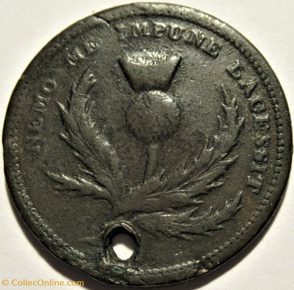 John Brown store - HalfPenny Token (1815) - Halifax, Nova Scotia monnaies monde canada john brown store halfpenny token 1815 halifax nova scotia