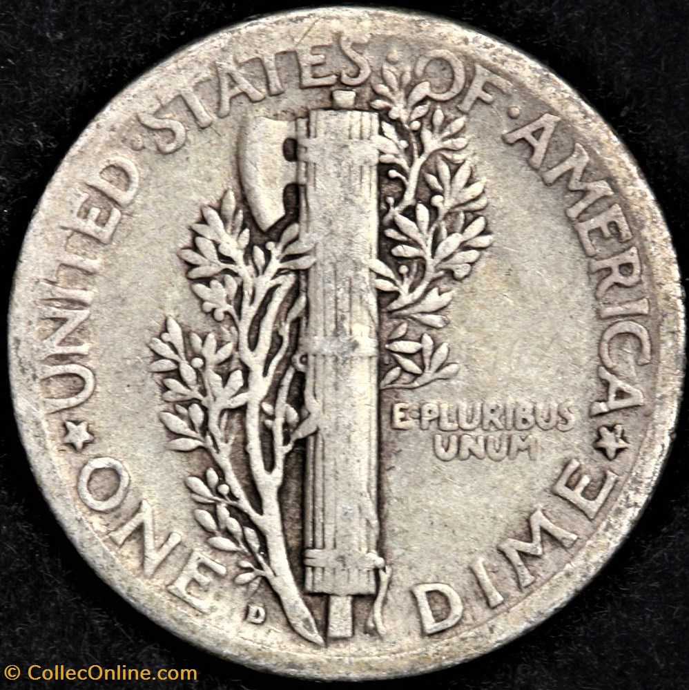 1927 Denver Dime monnaies monde etats unis 1927 denver dime