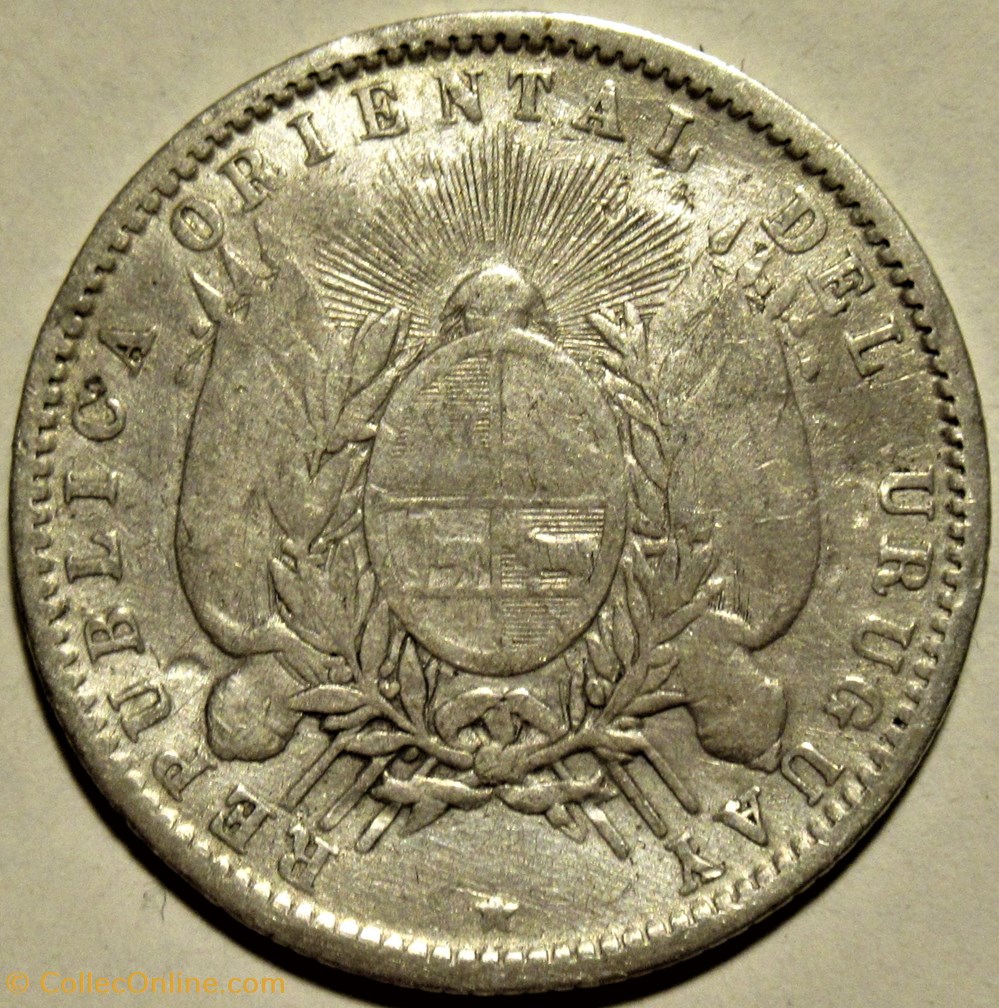 monnaies monde uruguay 20 centesimos 1877 a