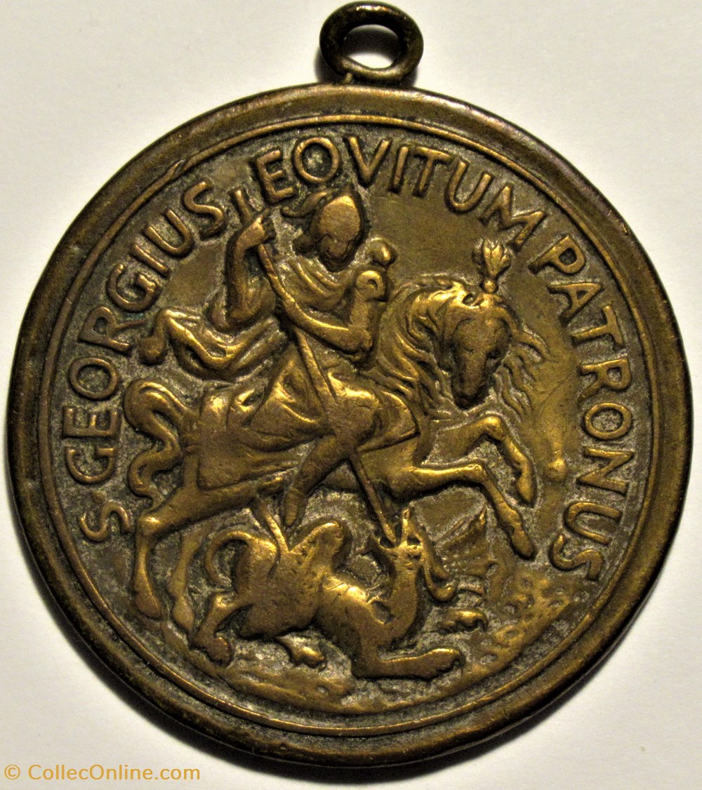 St. George medal - Equitum Patronus / Intempestate Securitas (ex.5) monnaies paranumismatique jetons poids st george medal equitum patronus intempestate securitas ex 5