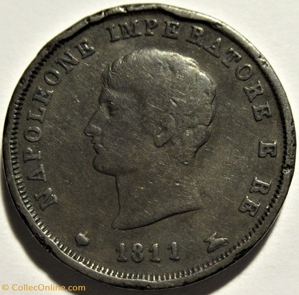1811 Regno d'Italia, 3 Centesimi - Napoleone I - Error monnaies monde italie 1811 regno italia 3 centesimi napoleone i error