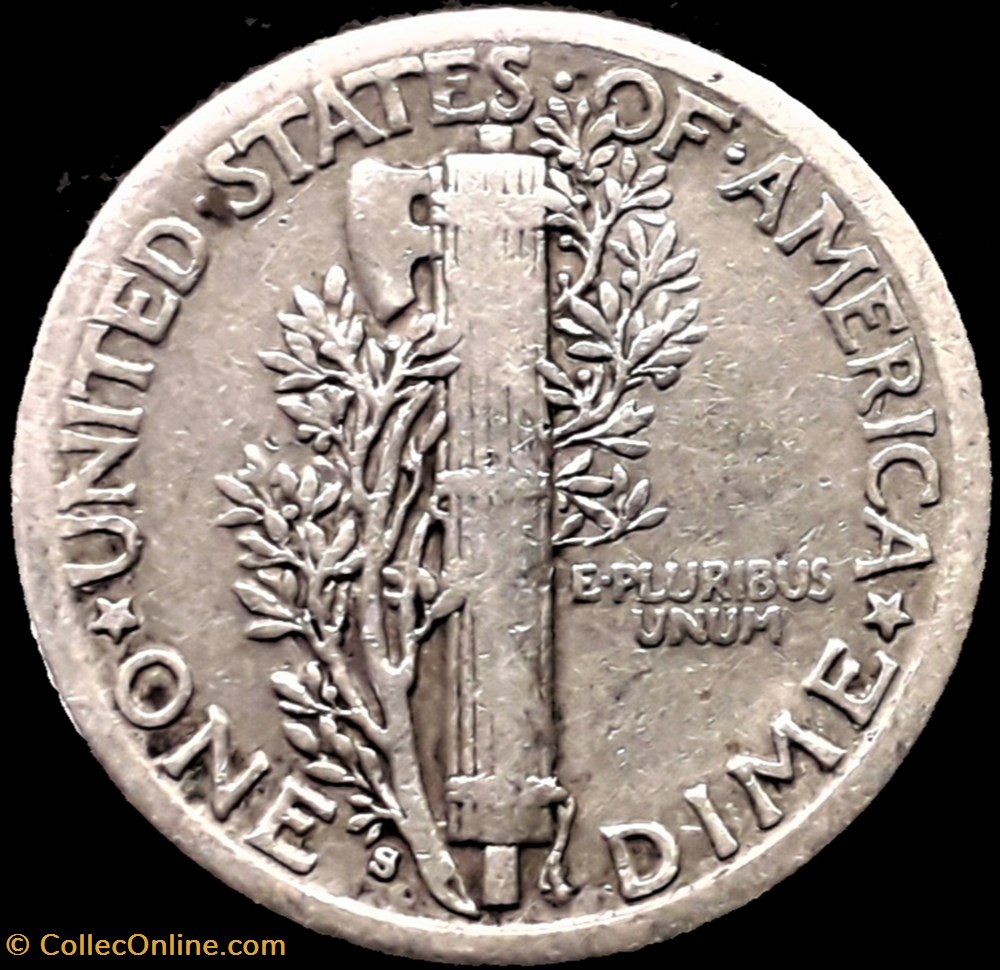1916 San Francisco Dime - Repunched Mintmark 2 monnaies monde etats unis 1916 san francisco dime repunched mintmark