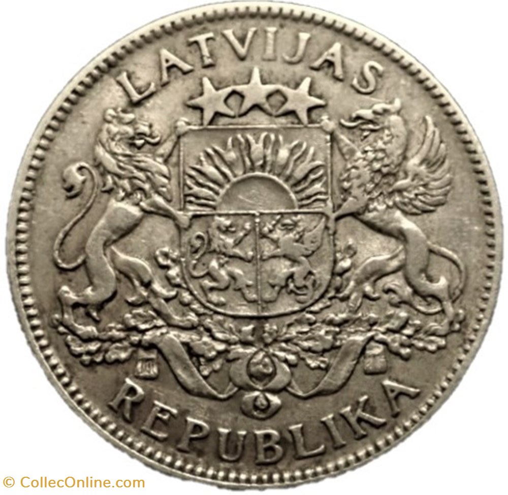 Latvia, Republic of - 1 Lats 1924 monnaies monde lettonie latvia republic of 1 lats 1924