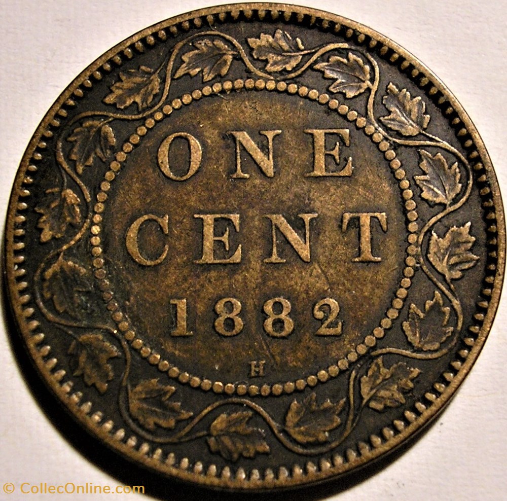 Victoria - One Cent 1882 Heaton (ex.2) monnaie monde canadum victoria one cent 1882 heaton ex 2