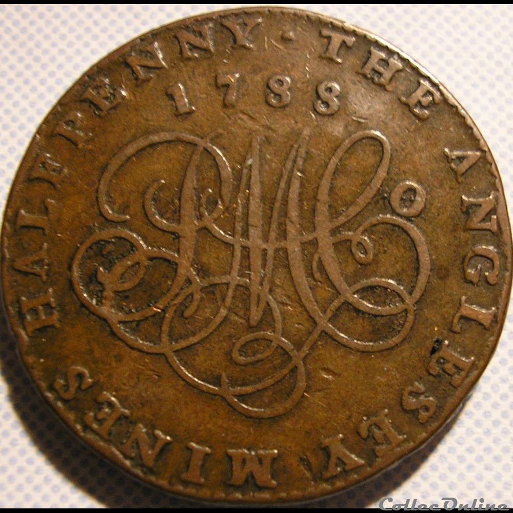 monnaie monde royaume uni 1788 druid halfpenny the anglesey mines