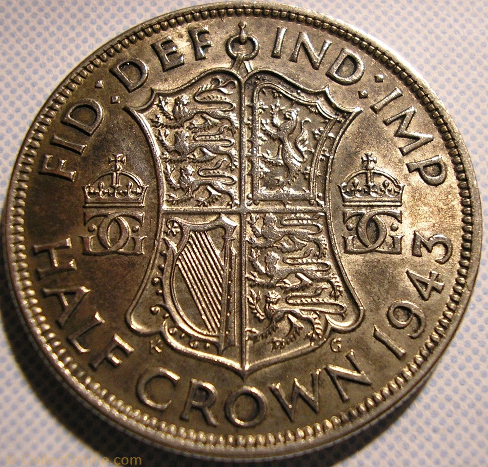 George VI - Half Crown 1943 - Great Britain 4 monnaie monde royaume uni george vi half crown 1943 great britain
