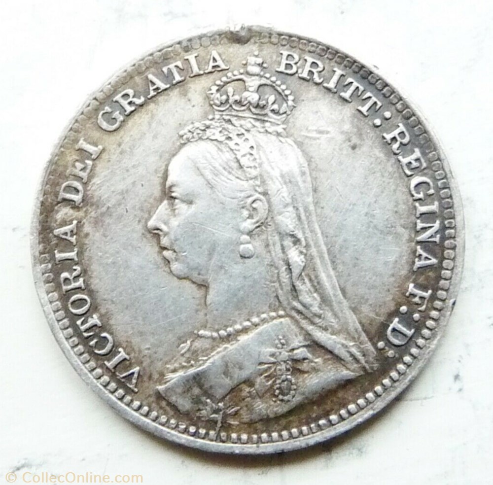 Victoria - 3 pence 1890 Kingdom of Great Britain monnaie monde royaume uni victoria 3 pence 1890 kingdom of great britain