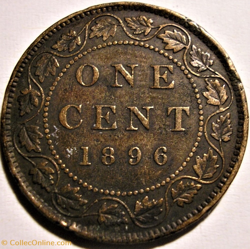 Victoria - One Cent 1896 (ex.2) monnaie monde canadum victoria one cent 1896 ex 2
